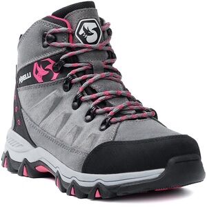 Foxelli Grey and Pink Women's Hiking Boots